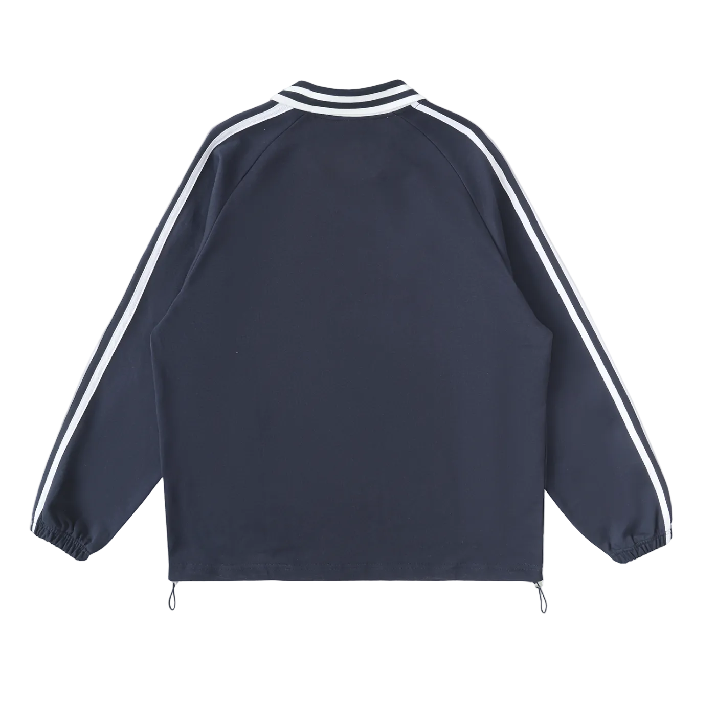 Sports Collared Striped Sweatshirt [BLUE]