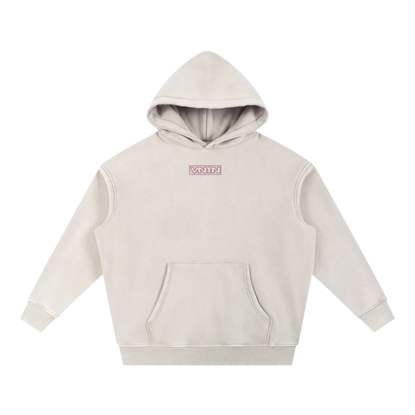 Sports Snow-Wash Oversize Fleece Hoodie [CHERRY]